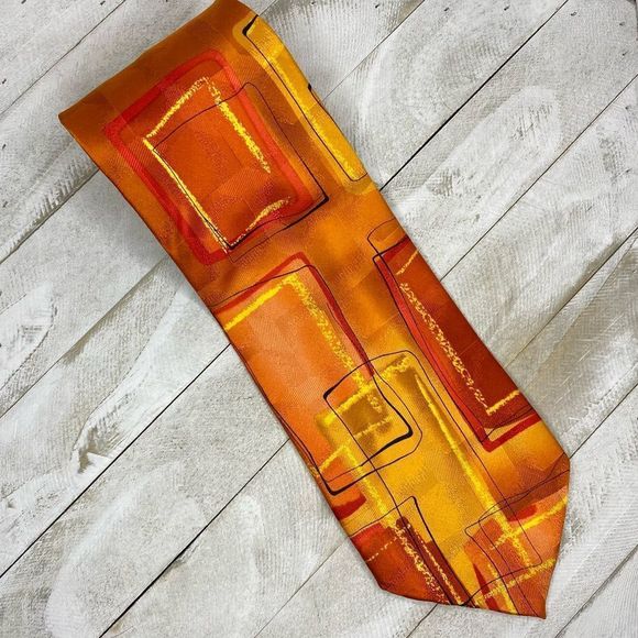 J. Garcia Other - J. Garcia orange vintage abstract print tie